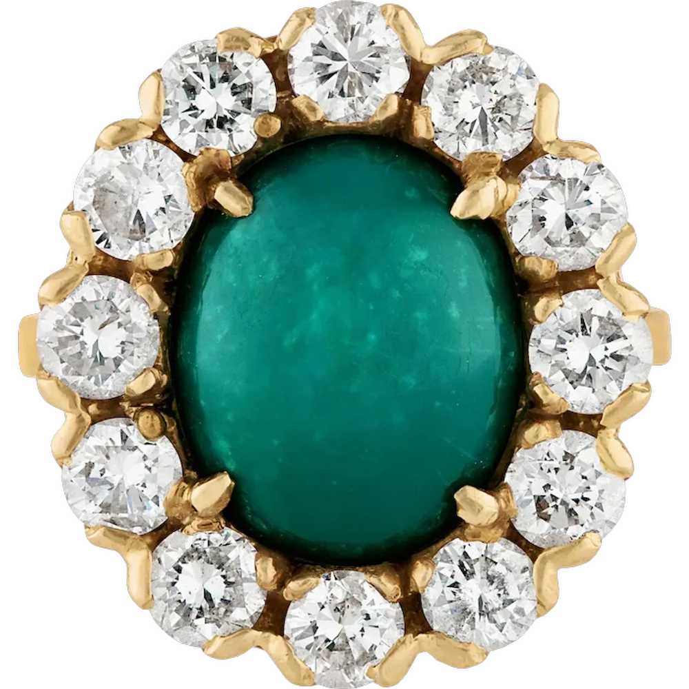 GIA 7.35ct Vintage Blue-Green Turquoise Diamond C… - image 1