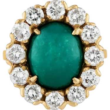 GIA 7.35ct Vintage Blue-Green Turquoise Diamond C… - image 1