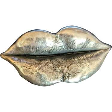Sterling Silver Lips Pin Brooch  Poland