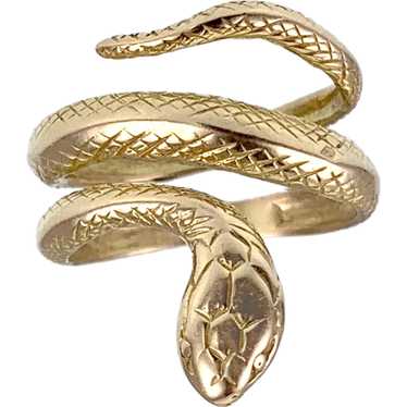 Antique French 18K Gold Snake Ring