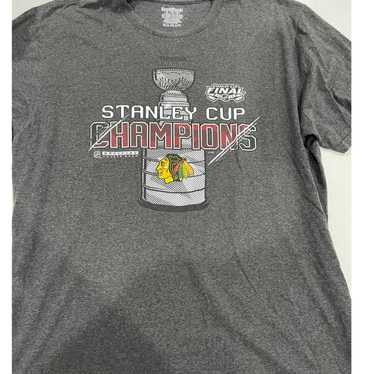 2015 Stanley Cup Champions Chicago Blackhawks NHL Hockey Team Large Red  T-shirt