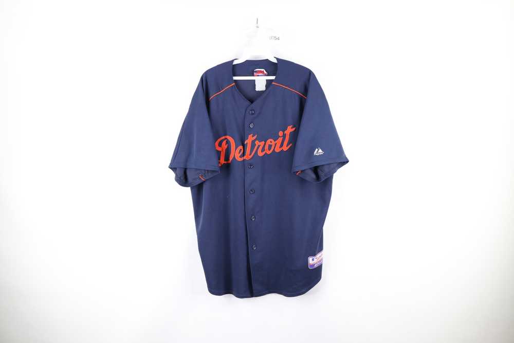 DETROIT TIGERS 1980's Majestic Cooperstown Throwback Away Baseball