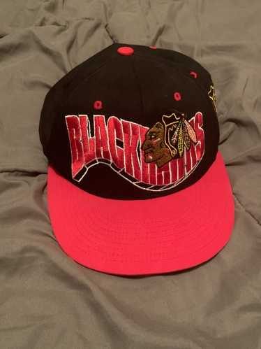 Chicago Blackhawks UGLY SWEATER Black-Red Knit Beanie Hat by Zeph