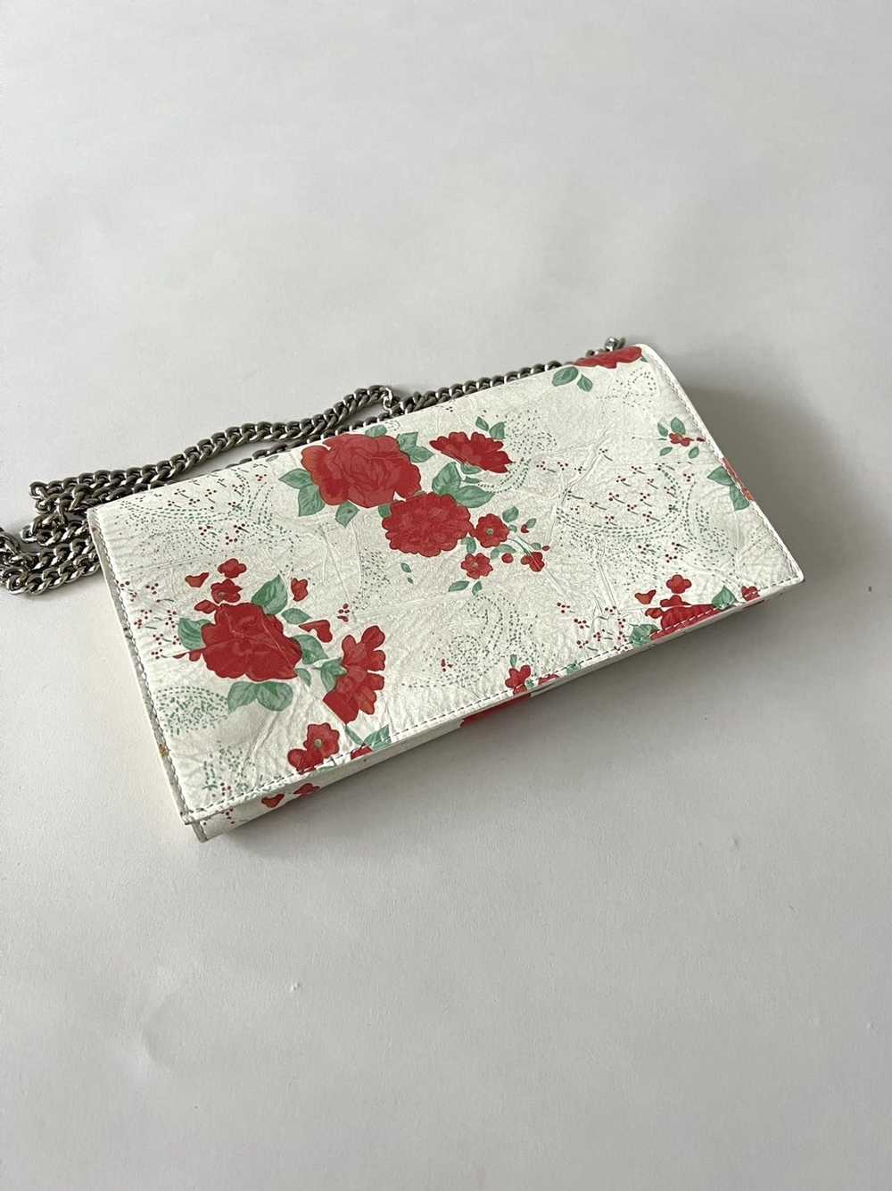 Vetements Vetements White Floral Print Clutch Bag… - image 4