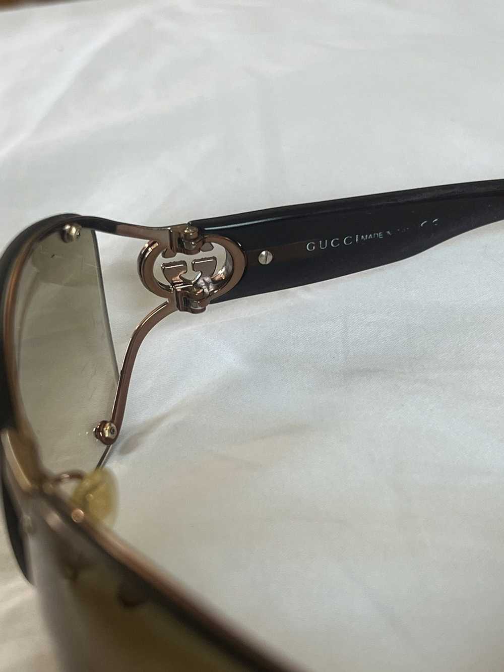 Gucci × Vintage Y2K Style/ GUCCI Tortoise Sunglas… - image 3