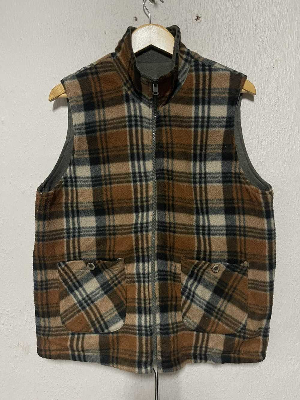 Japanese Brand × Vintage Riversible Vest Japanese… - image 1