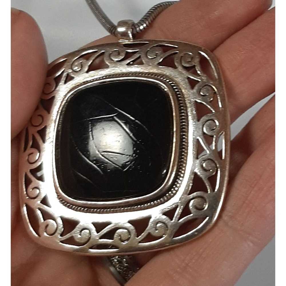 Other Funky Black And Silver Pendant Necklace - image 2