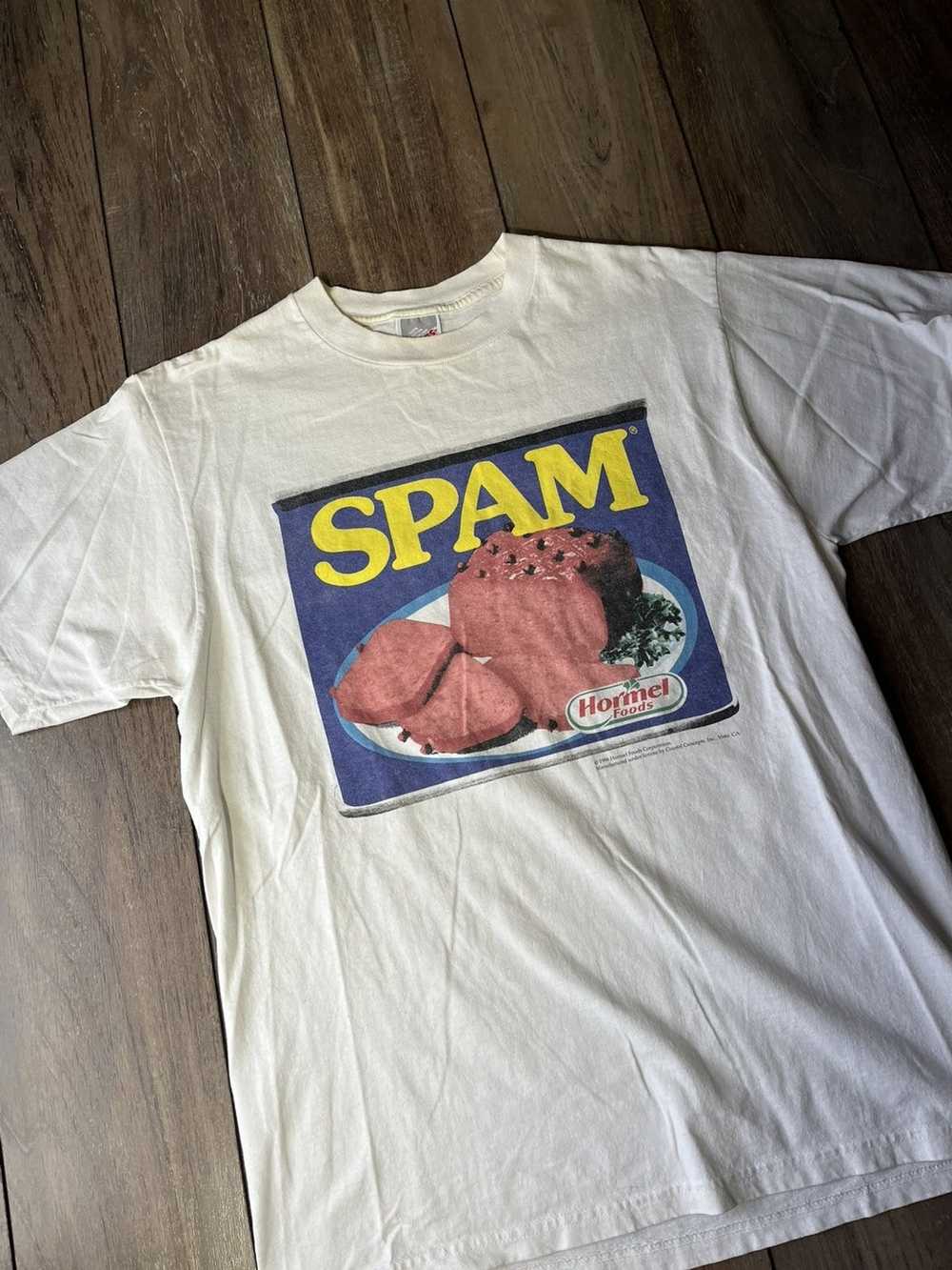 Jerzees × Vintage Vintage 90s spam promo t shirt - image 1