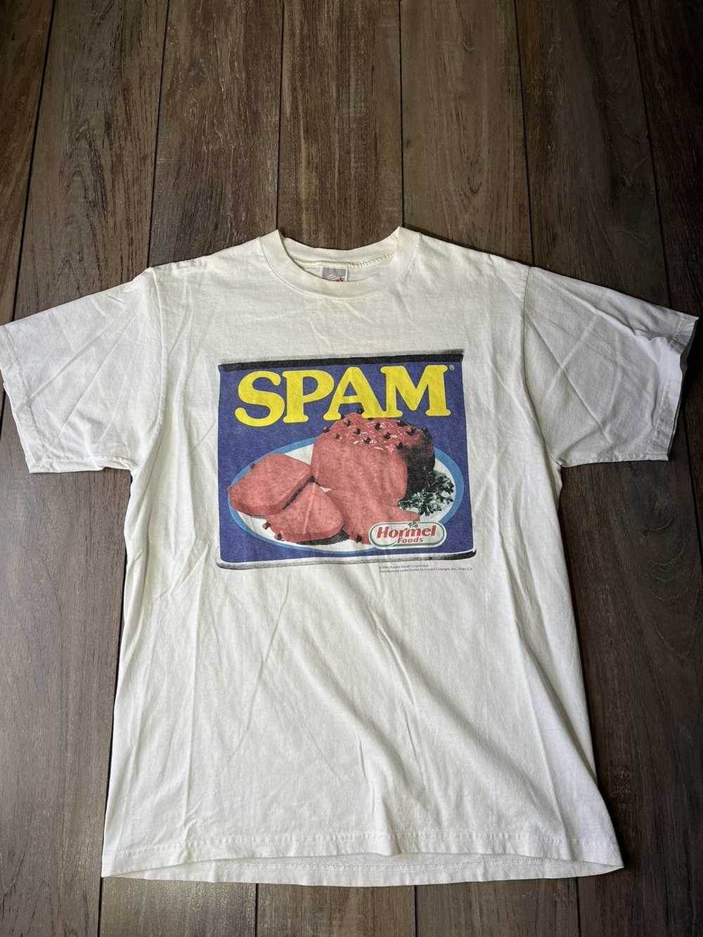 Jerzees × Vintage Vintage 90s spam promo t shirt - image 2