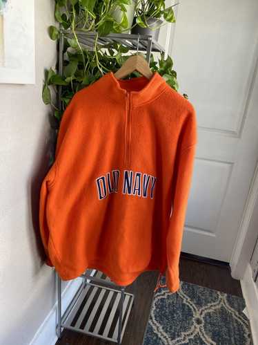 Old Navy × Vintage Old Navy Orange Pull Over Fleec