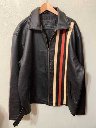 Leather Jacket × Vintage Vintage Geek Squad Leathe