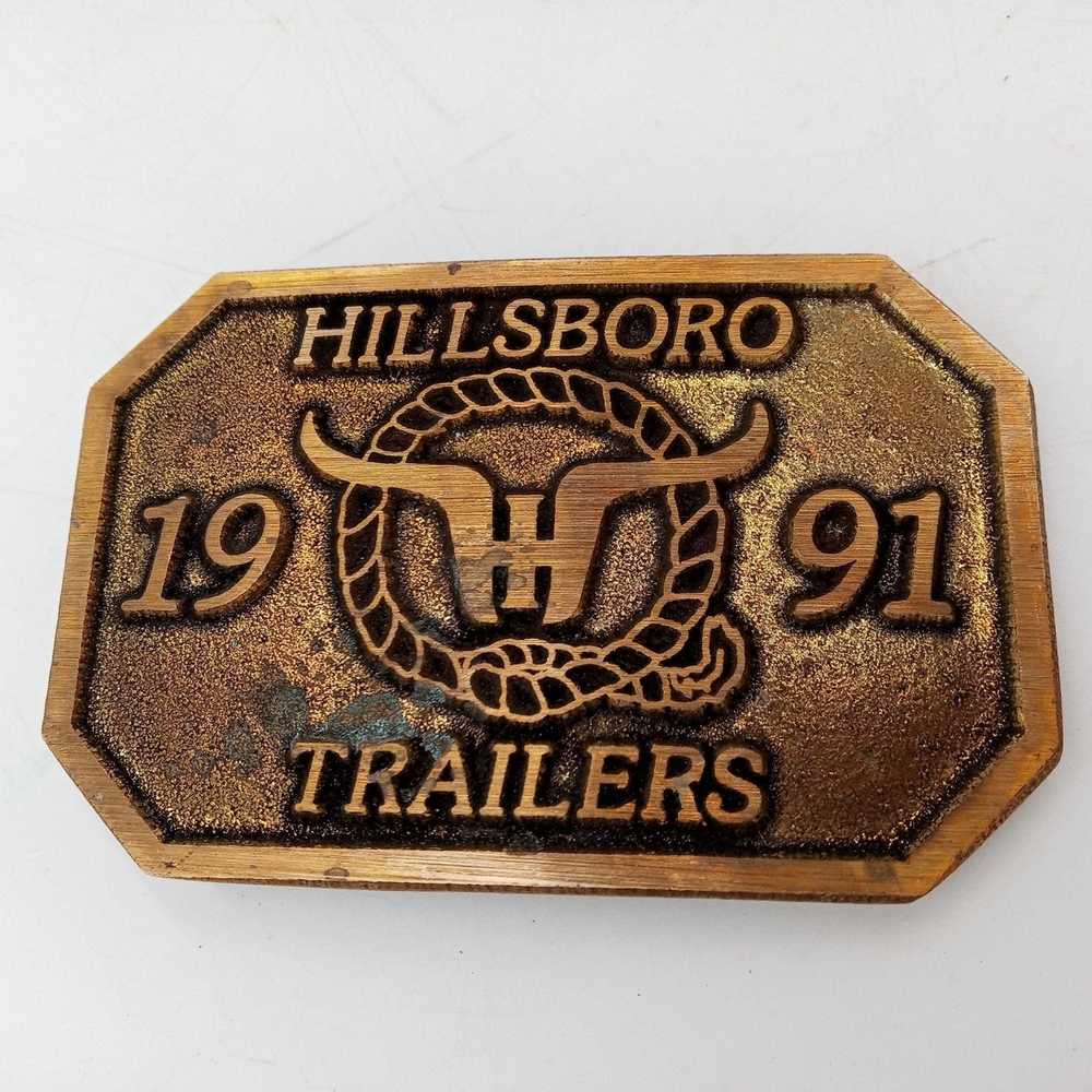 Vintage Hillsboro Trailers Buckle 1991 Cattle Tru… - image 5