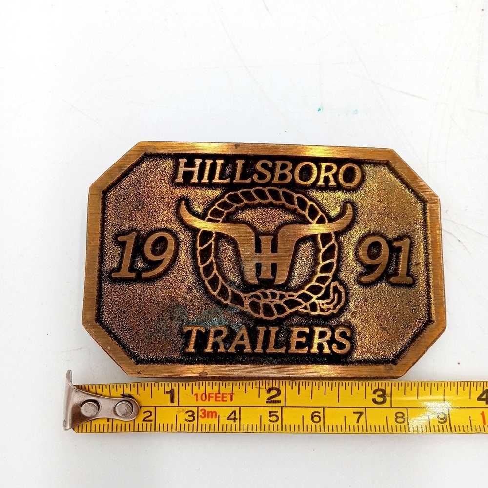 Vintage Hillsboro Trailers Buckle 1991 Cattle Tru… - image 8