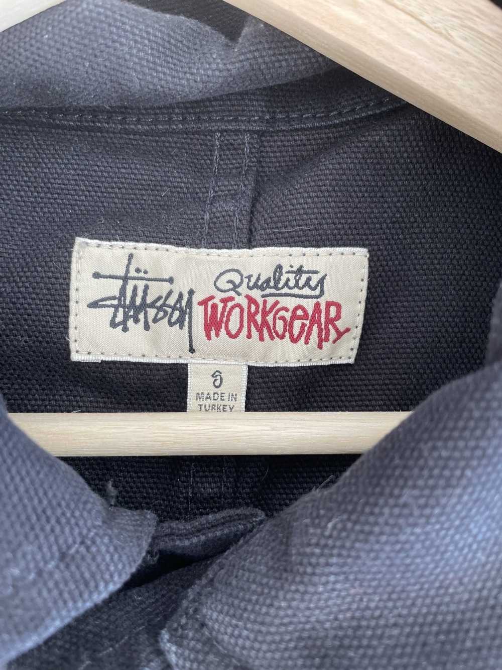 Stussy × Vintage Stussy black denim work jacket b… - image 2