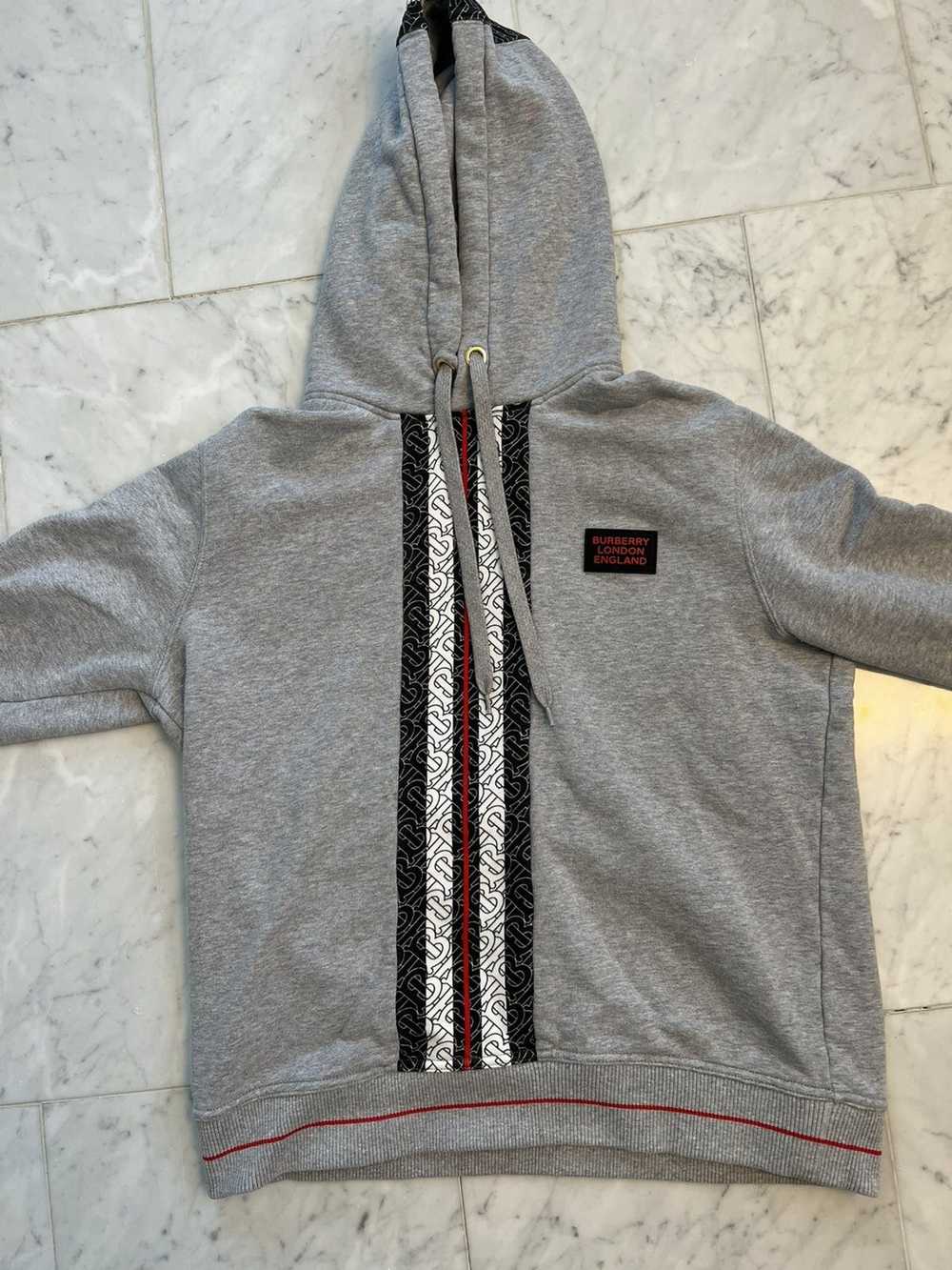 Burberry Burberry Gray Stripe Hoodie - image 1