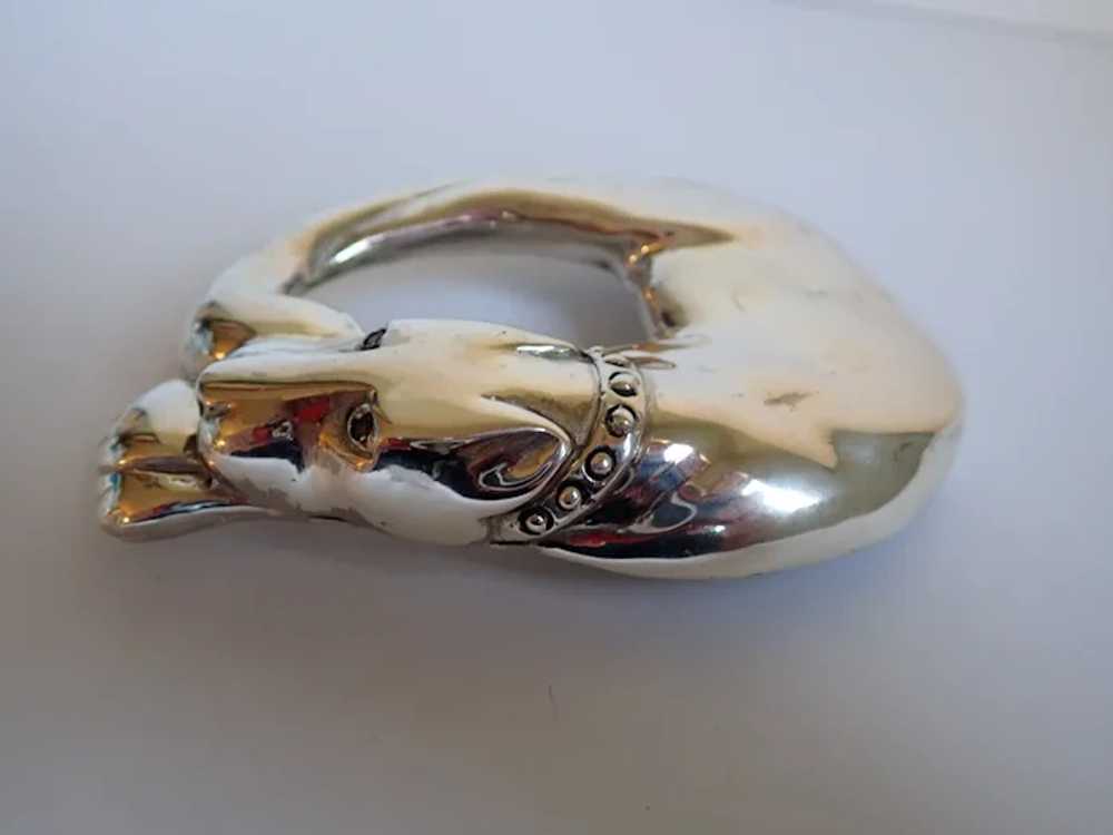 *Vintage Sterling Panther Curled With Collar Subs… - image 3