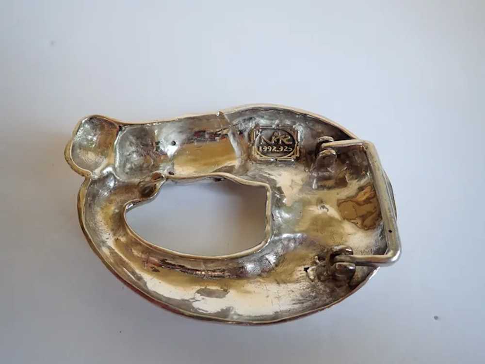 *Vintage Sterling Panther Curled With Collar Subs… - image 6