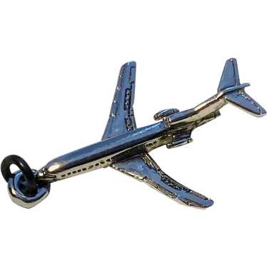 Sterling Silver Airplane Charm or Pendant - image 1