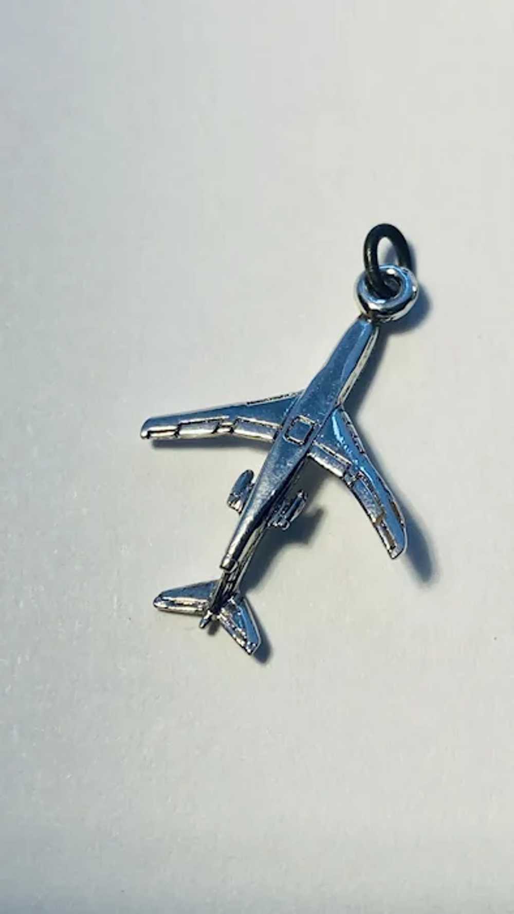 Sterling Silver Airplane Charm or Pendant - image 4