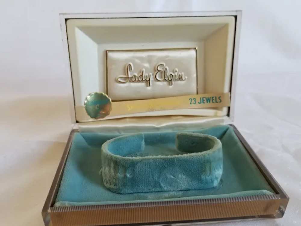 Vintage Lady Elgin Crest  23 Jewel Watch Display … - image 3