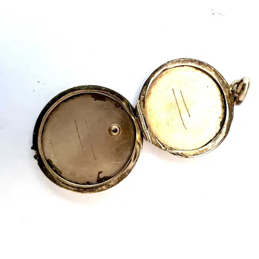 Antique Jugendstil 8k Gold Paste Stone Locket Pen… - image 4