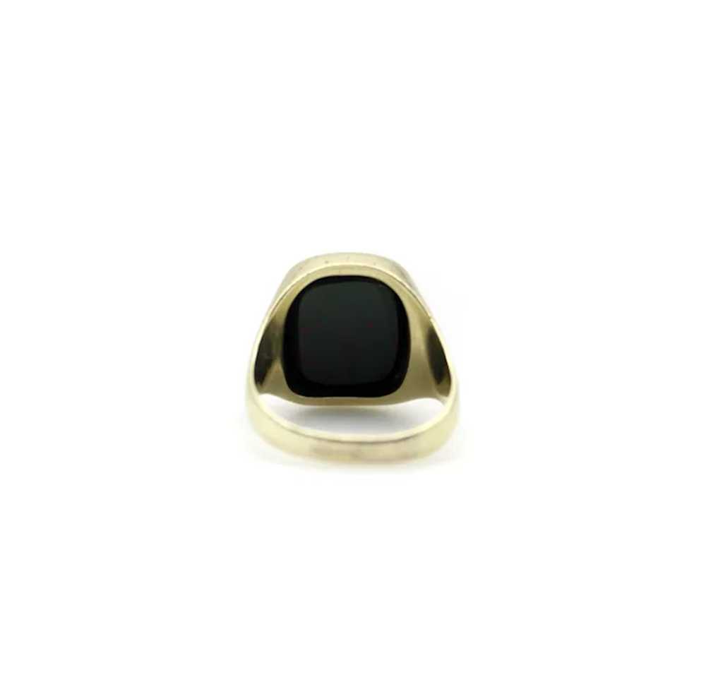 14K Gold Bloodstone Edwardian Intaglio Signet Ring - image 4