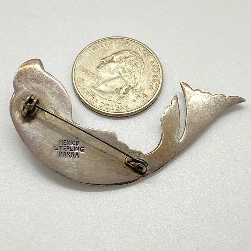 Sterling Silver Amethyst Cabochon Ornamental Fish… - image 2