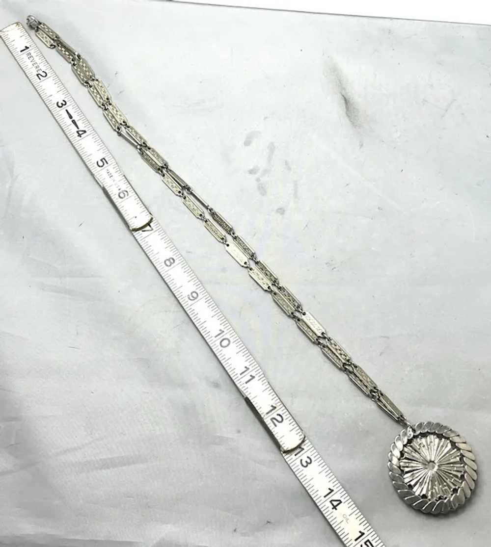 Vintage Cameo Pendant Chain Necklace - image 4