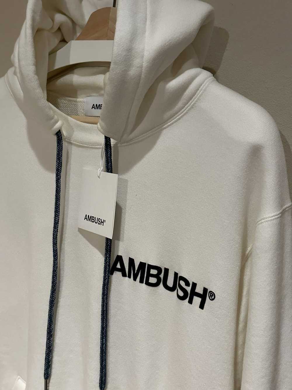 Ambush Design Ambush White Print Logo Hoodie Swea… - image 2