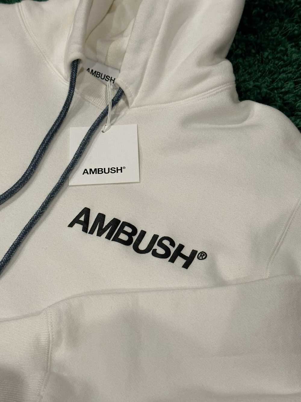 Ambush Design Ambush White Print Logo Hoodie Swea… - image 8