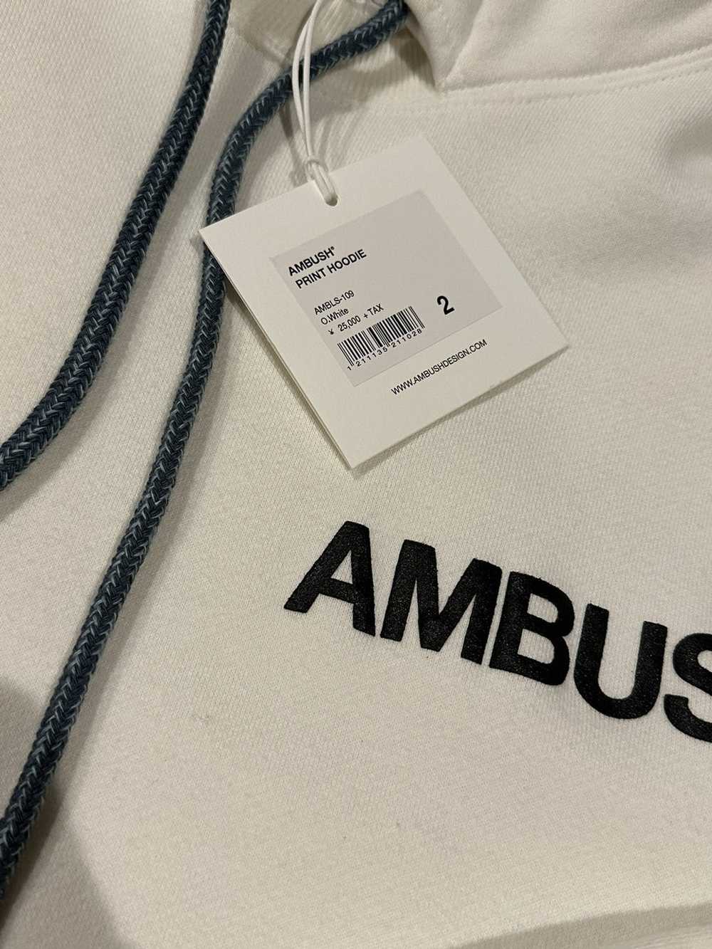 Ambush Design Ambush White Print Logo Hoodie Swea… - image 9
