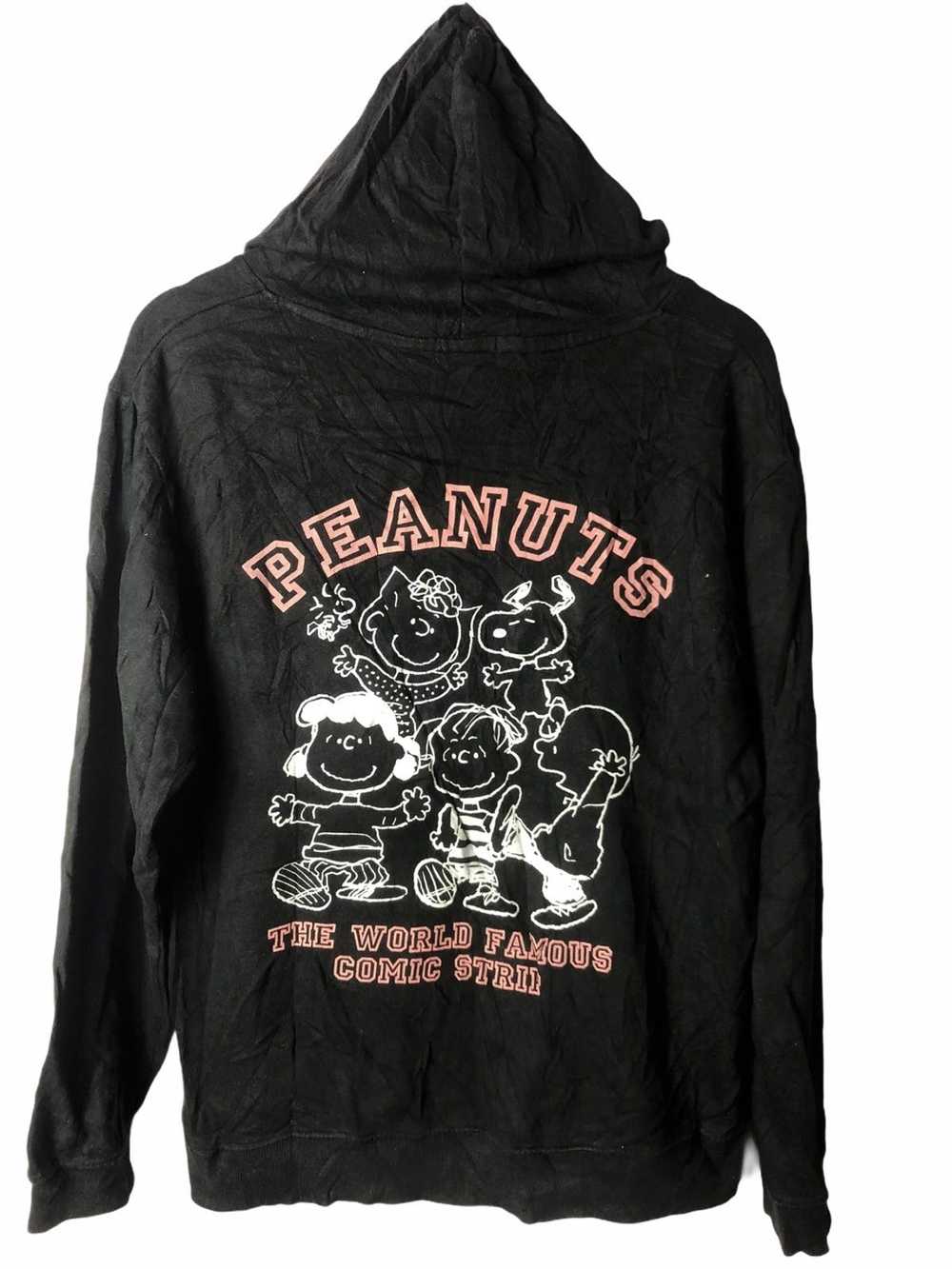 Vintage VINTAGE PEANUTS GANG BLACK HOODIES SWEATS… - image 2