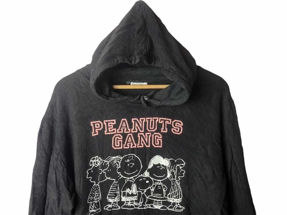 Vintage VINTAGE PEANUTS GANG BLACK HOODIES SWEATS… - image 3