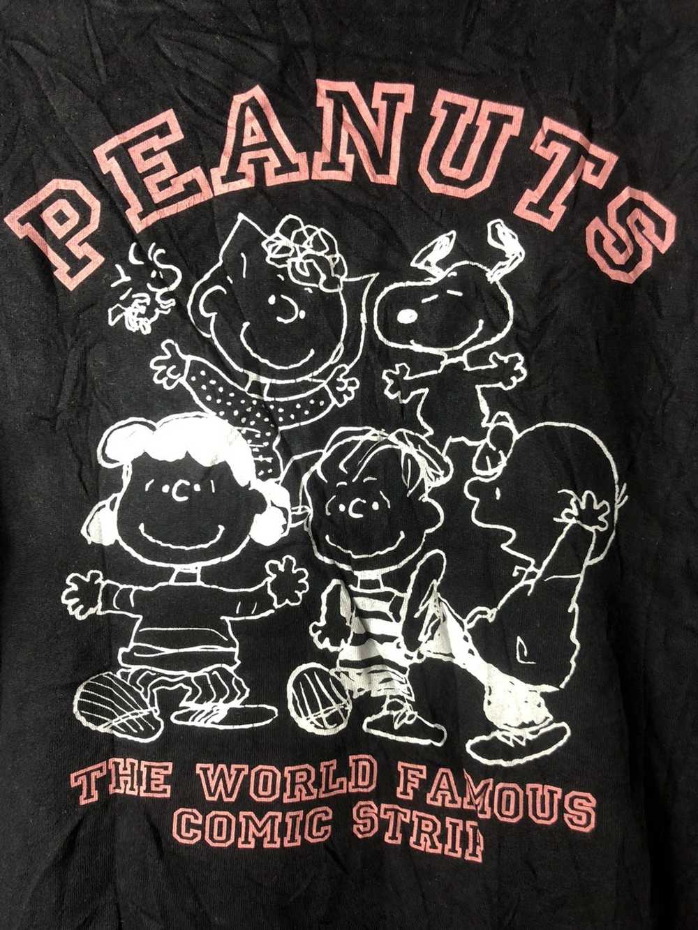 Vintage VINTAGE PEANUTS GANG BLACK HOODIES SWEATS… - image 5