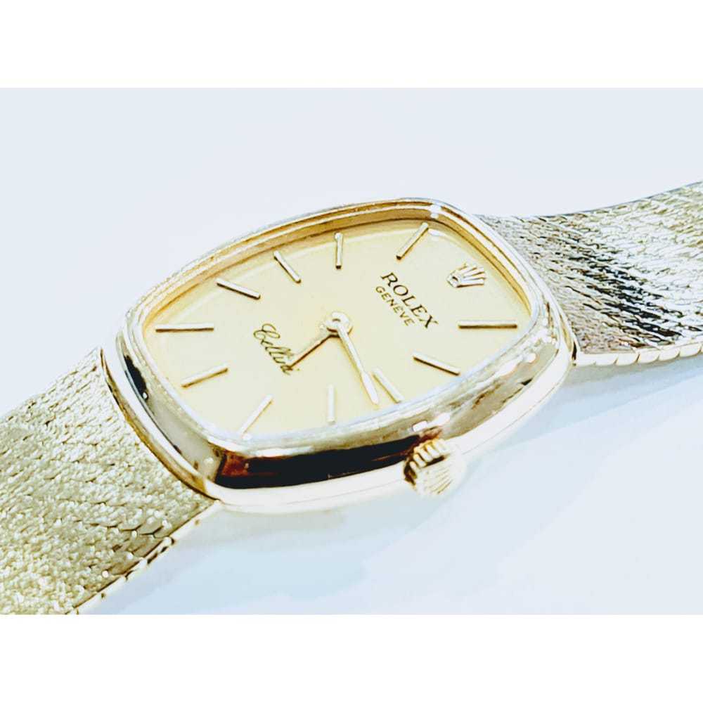 Rolex Cellini yellow gold watch - image 8