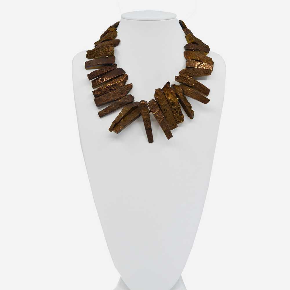 Brutalist Necklace by Kenneth Jay Lane, Graduated… - image 2