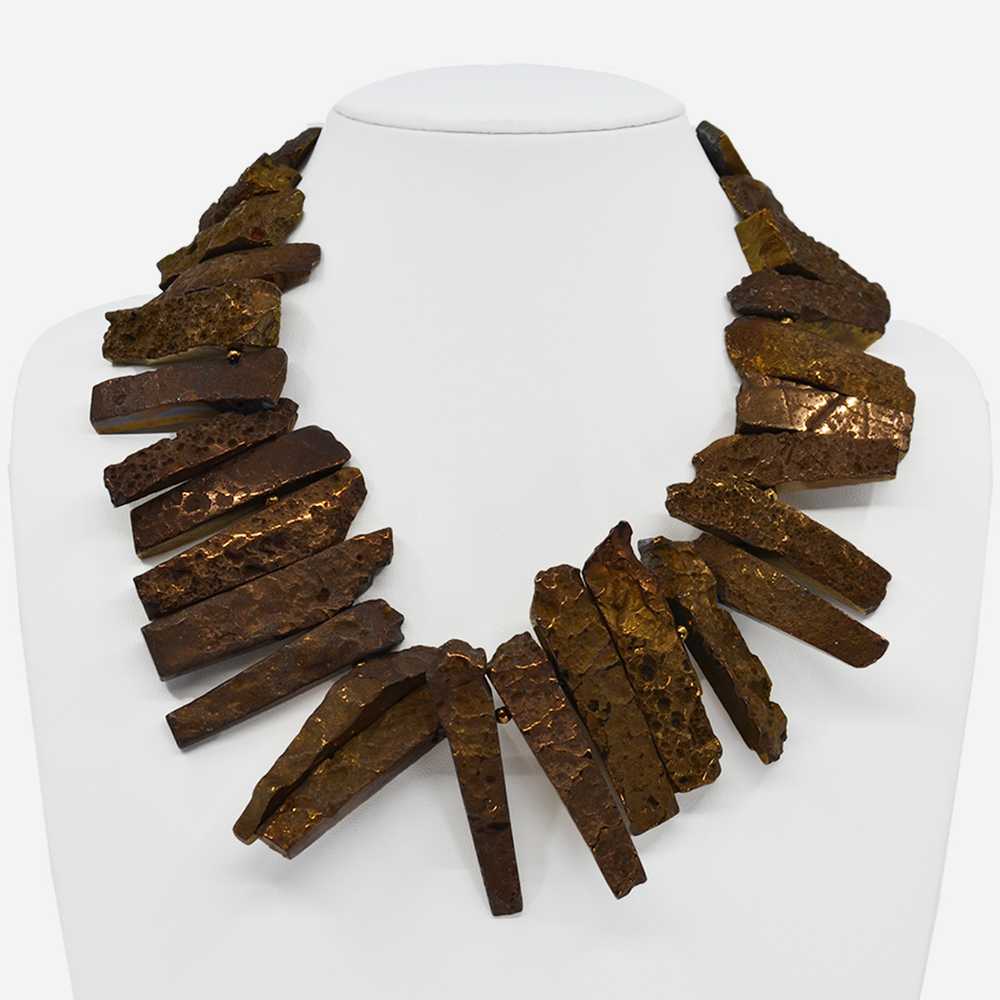 Brutalist Necklace by Kenneth Jay Lane, Graduated… - image 3