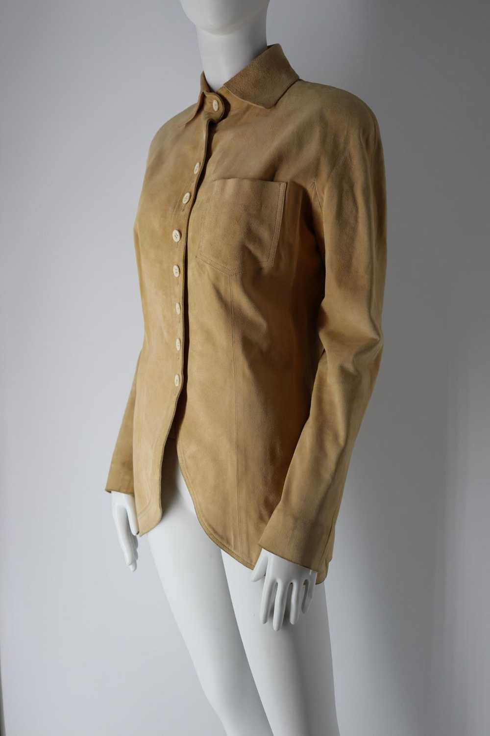 2000's Christian Dior Beige Suede Jacket - image 2