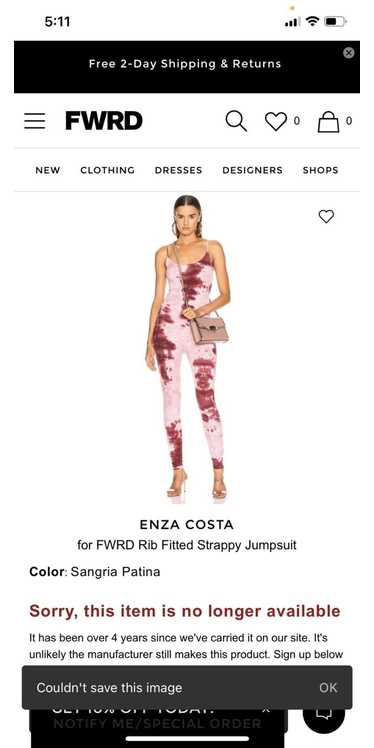 Enza Costa Enza Costa ribbed fitted jumpsuit sz XD