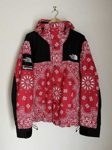 FW14 Supreme TNF The North Face Bandana Mountain Jacket Red Size LARGE