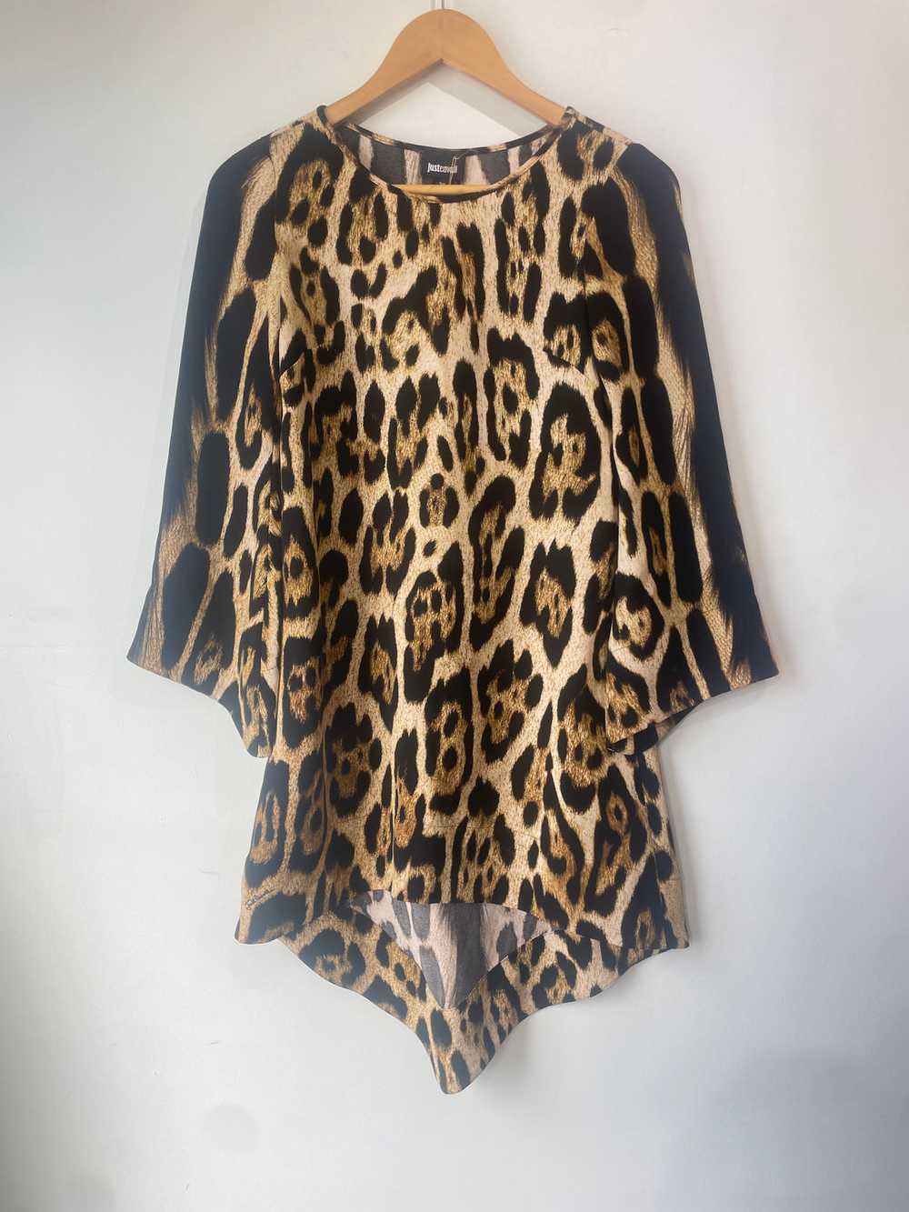 Just Cavalili Leopard Asymmetrical Dress - image 1