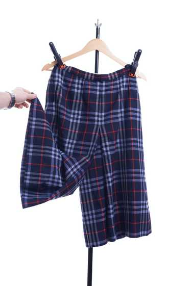 Burberry Burberry London Blue Plaid Vintage Skirt… - image 1