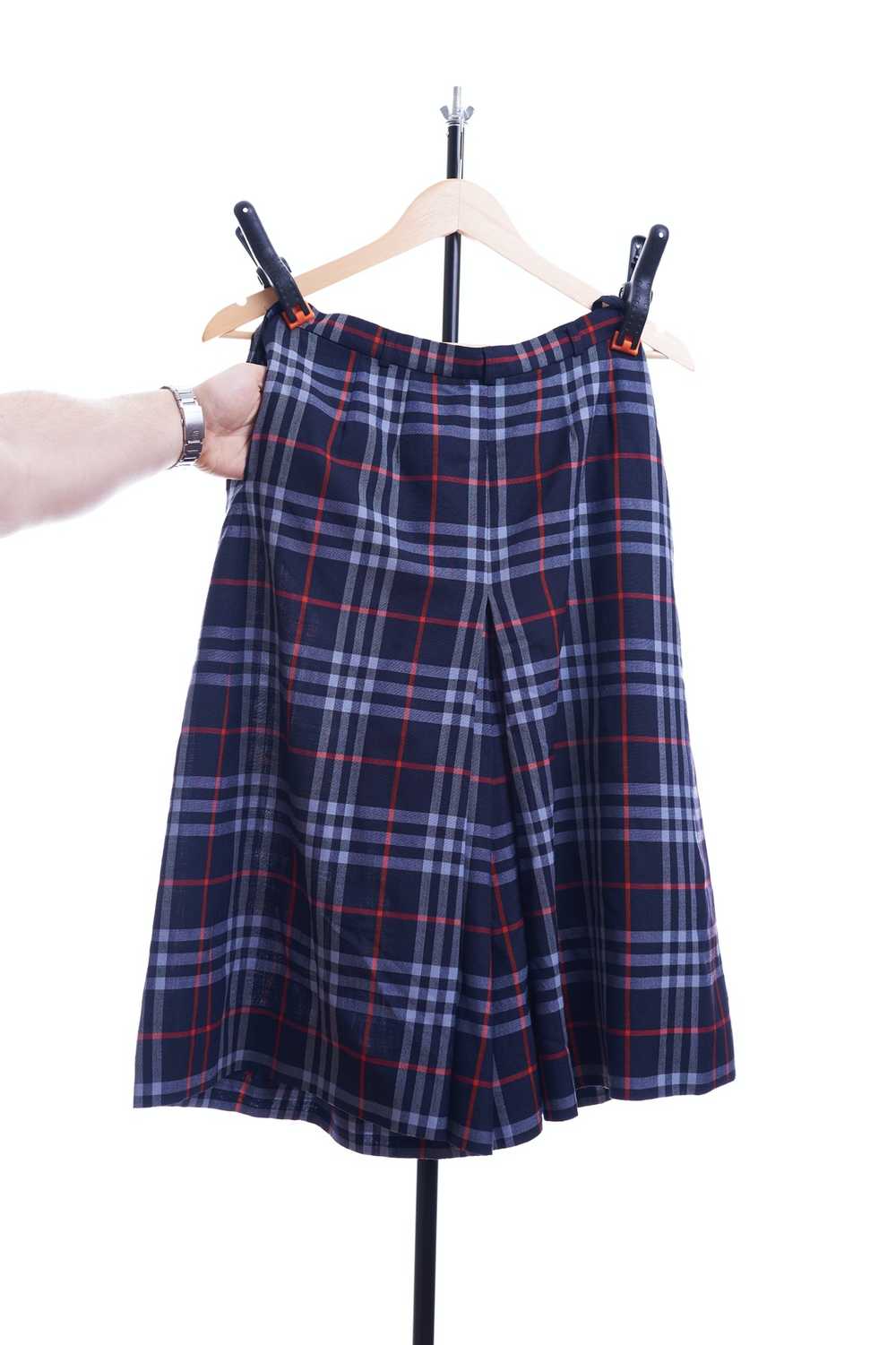 Burberry Burberry London Blue Plaid Vintage Skirt… - image 4