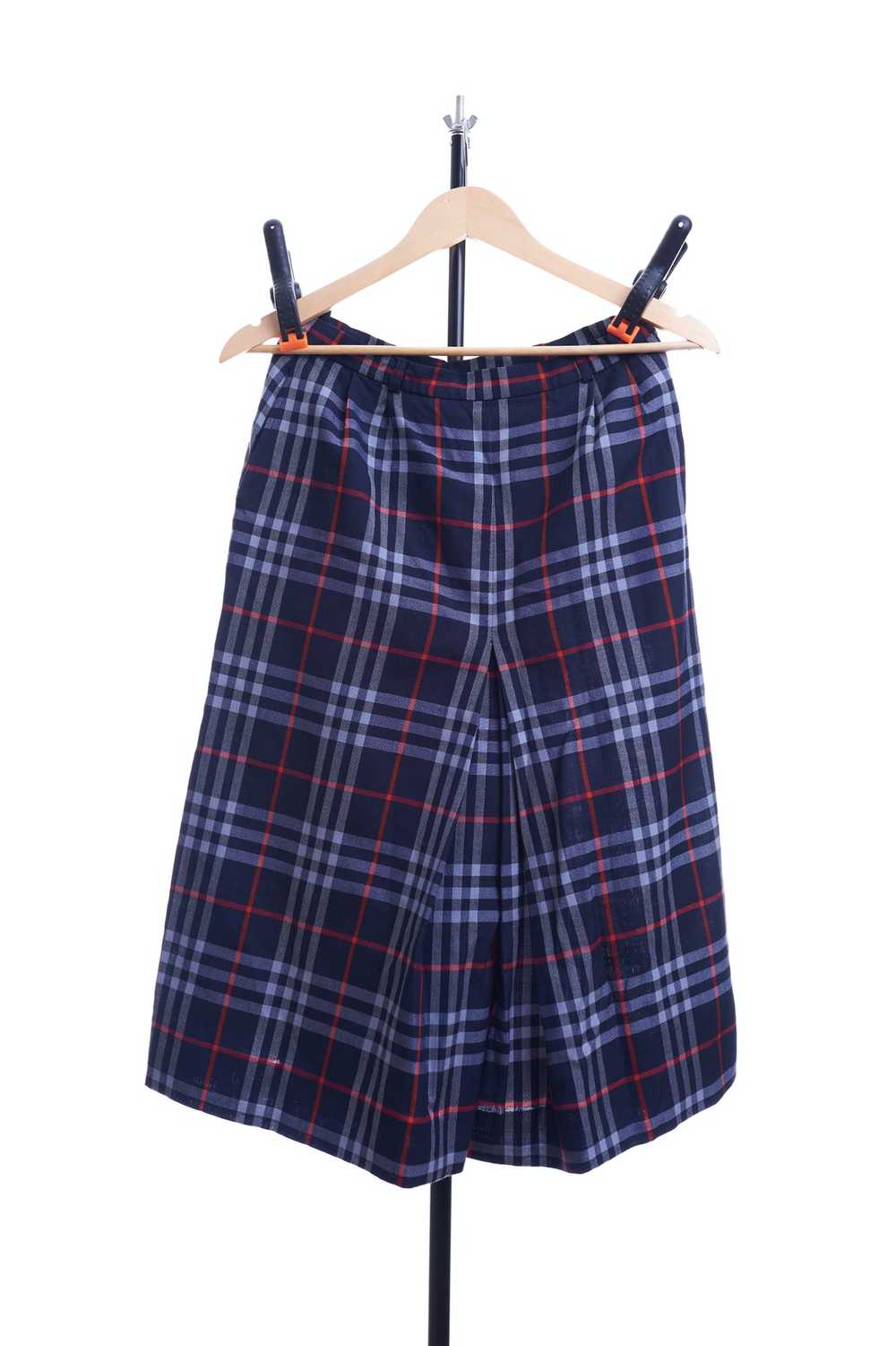 Burberry Burberry London Blue Plaid Vintage Skirt… - image 5