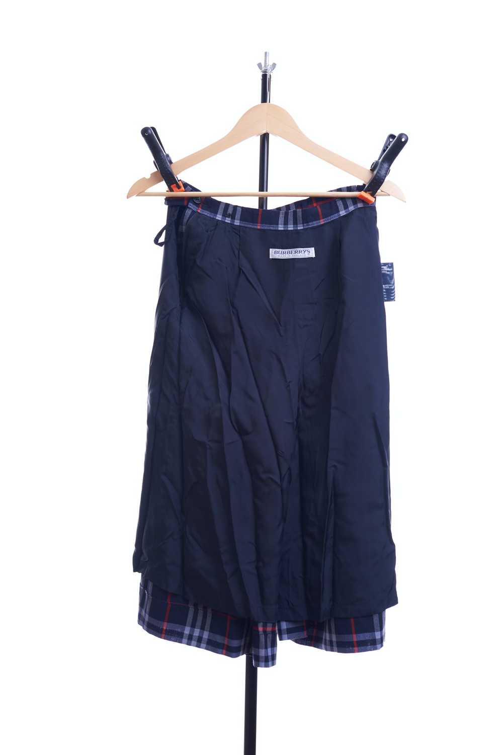 Burberry Burberry London Blue Plaid Vintage Skirt… - image 7