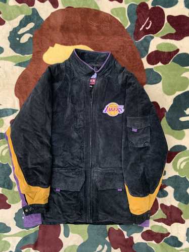 Lakers × NBA × Vintage Lakers Leather Coat