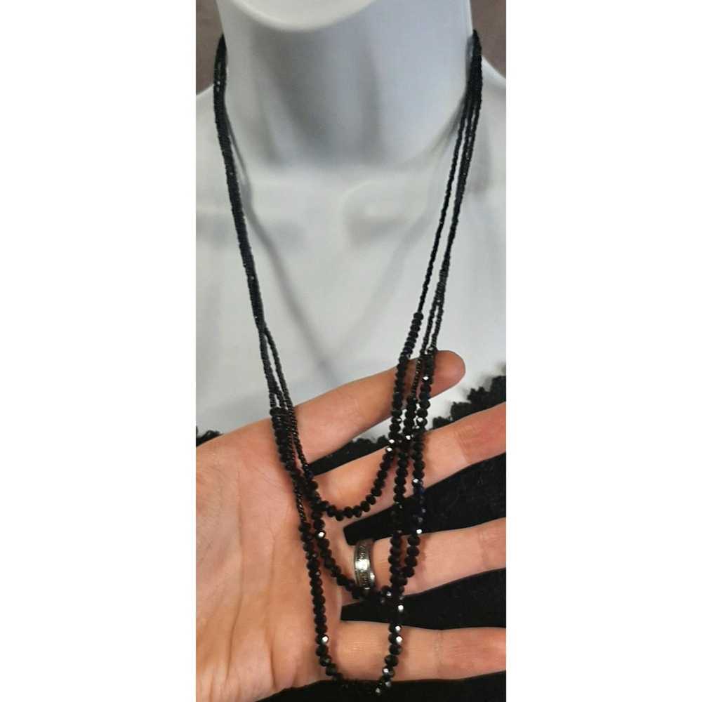 Other Long Beaded Glam Goth Necklace - image 1