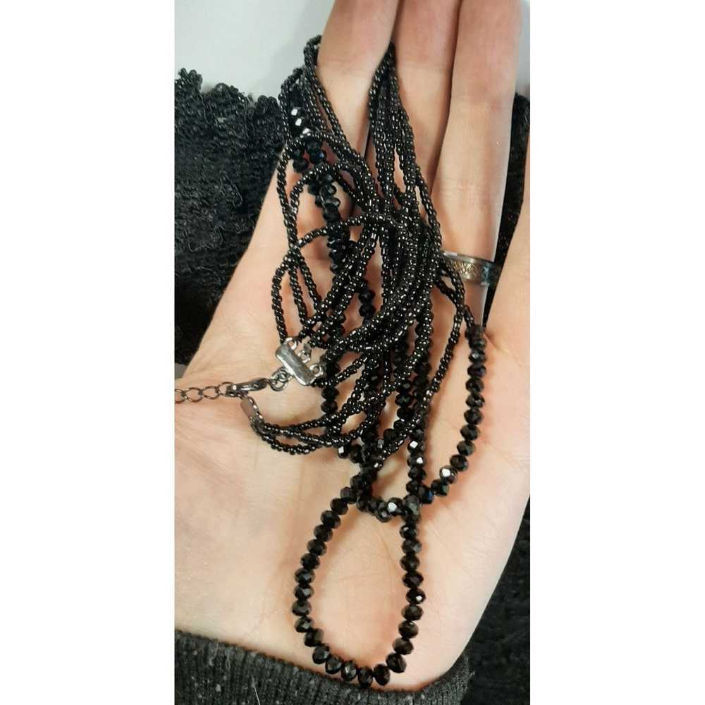 Other Long Beaded Glam Goth Necklace - image 4