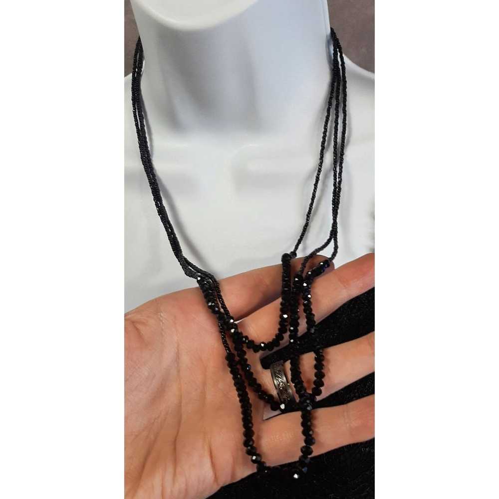 Other Long Beaded Glam Goth Necklace - image 5