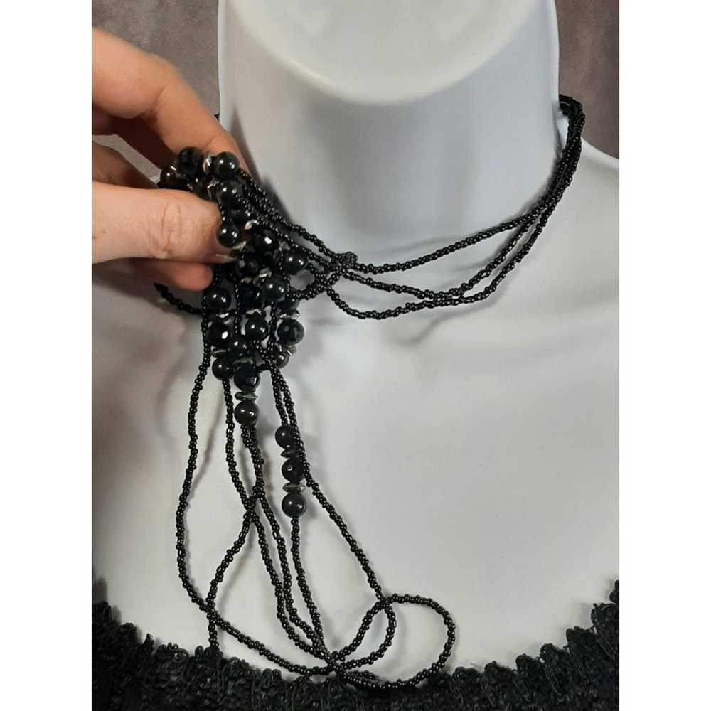 Other Gothic Multilayer Beaded Necklace - image 4
